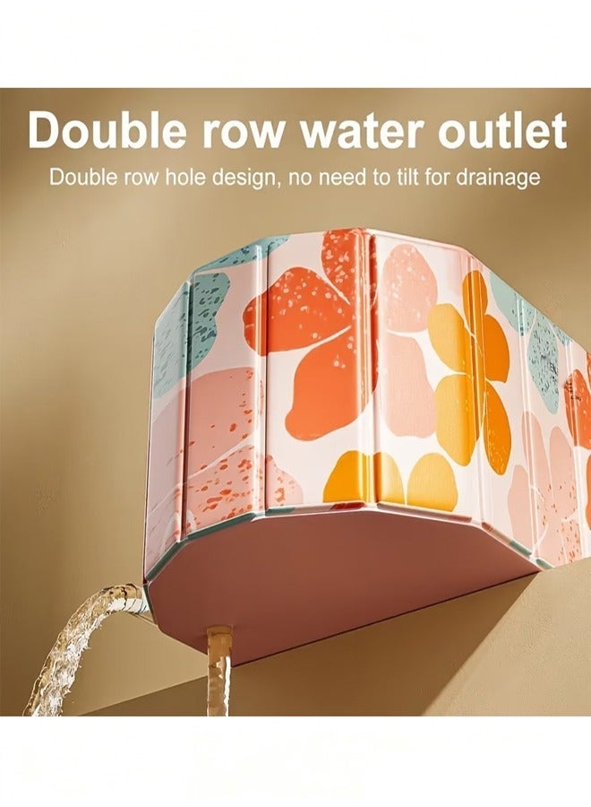 بيوينتي 150 * 55 * 50 سم قابل للطي البالغين حوض الاستحمام ، حوض التغطية المحمولة مع شبكة ألياف PVC قوية ومكافحة الخدش ، مواد مقاومة للماء سميكة ، طلاء الطباعة ، تخزين سهل ، لا تركيب منزل سبا حوض الاستحمام لشخصين بطانات الحمام وأنابيب الصرف للاستخدام المنزلي - Image 4